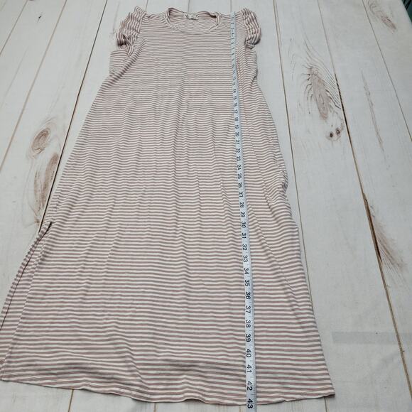 Carve Designs Maeve striped midi dress organic cotton flutter sleeve ruffle - Picture 3 of 8